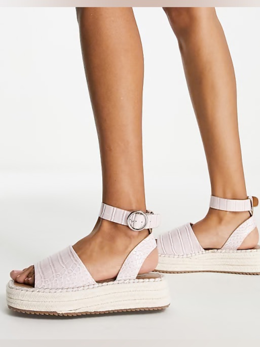 ASOS DESIGN Wide Fit Joyful Flatform Espadrilles NWOT